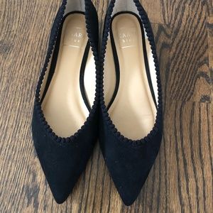 Kaari Blue Hilda Pom Pointed Toe Flat Size 7